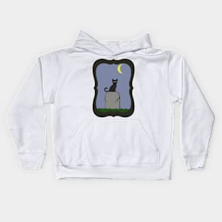 Spooky Halloween Cat Kids Hoodie